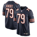 Chicago Bears Theo Benedet Nike Navy Team Game Jersey
