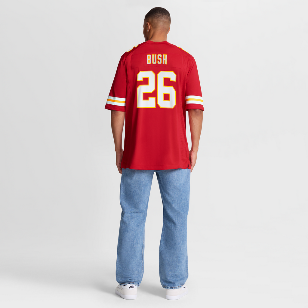 Kansas City Chiefs Deon Bush Nike Red Game Player Jersey