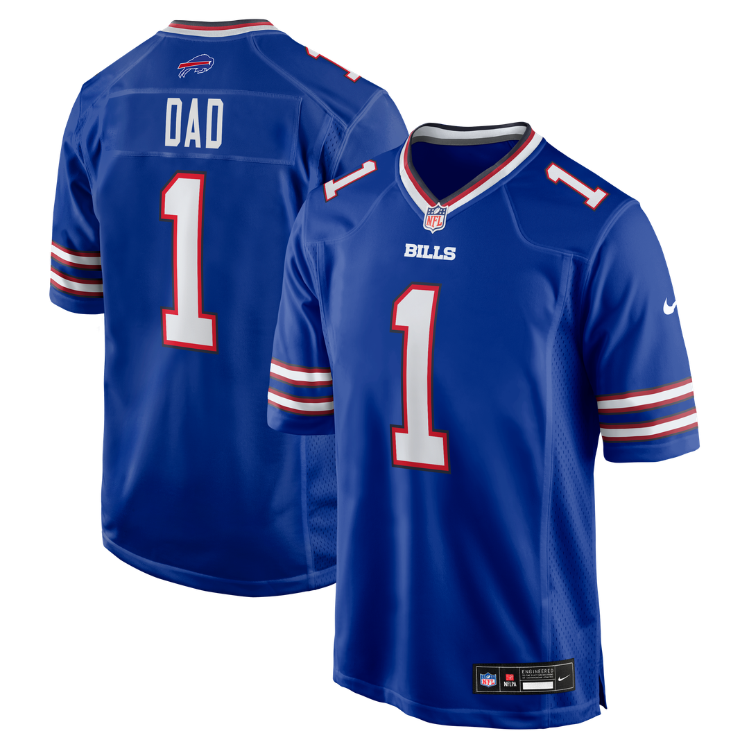 Buffalo Bills Number 1 Dad Nike Royal Game Jersey