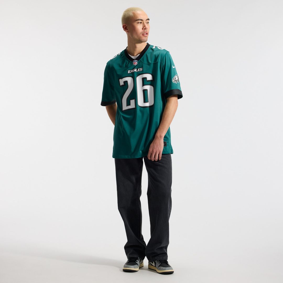 Philadelphia Eagles Saquon Barkley Nike Black Alternate Game Jersey