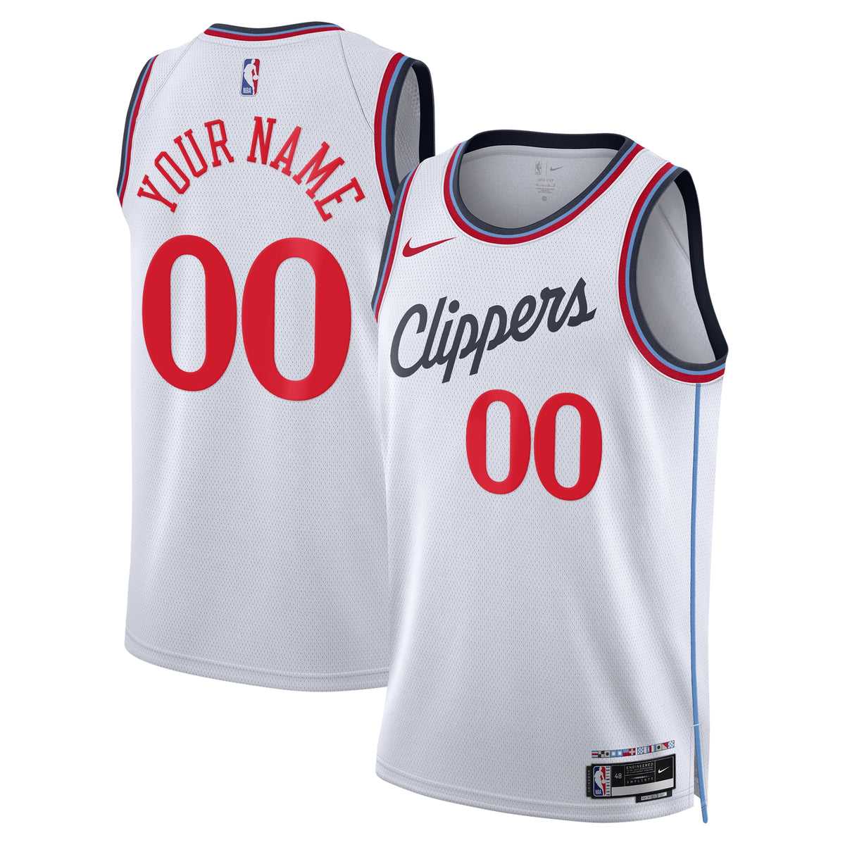 Los Angeles Clippers Nike Replica Association Swingman Jersey - Custom - Unisex