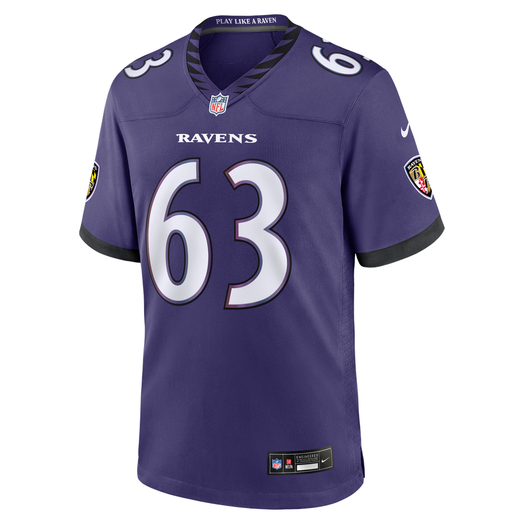 Baltimore Ravens Danny Pinter Nike Purple Team Game Jersey