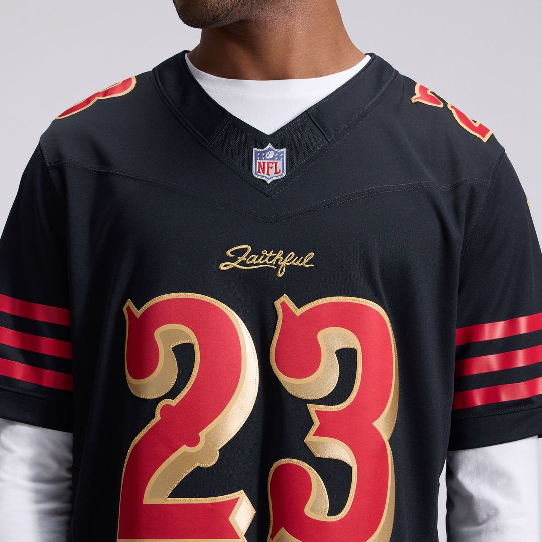San Francisco 49ers Christian McCaffrey Nike Black Rivalries Collection Stitched Limited Jersey