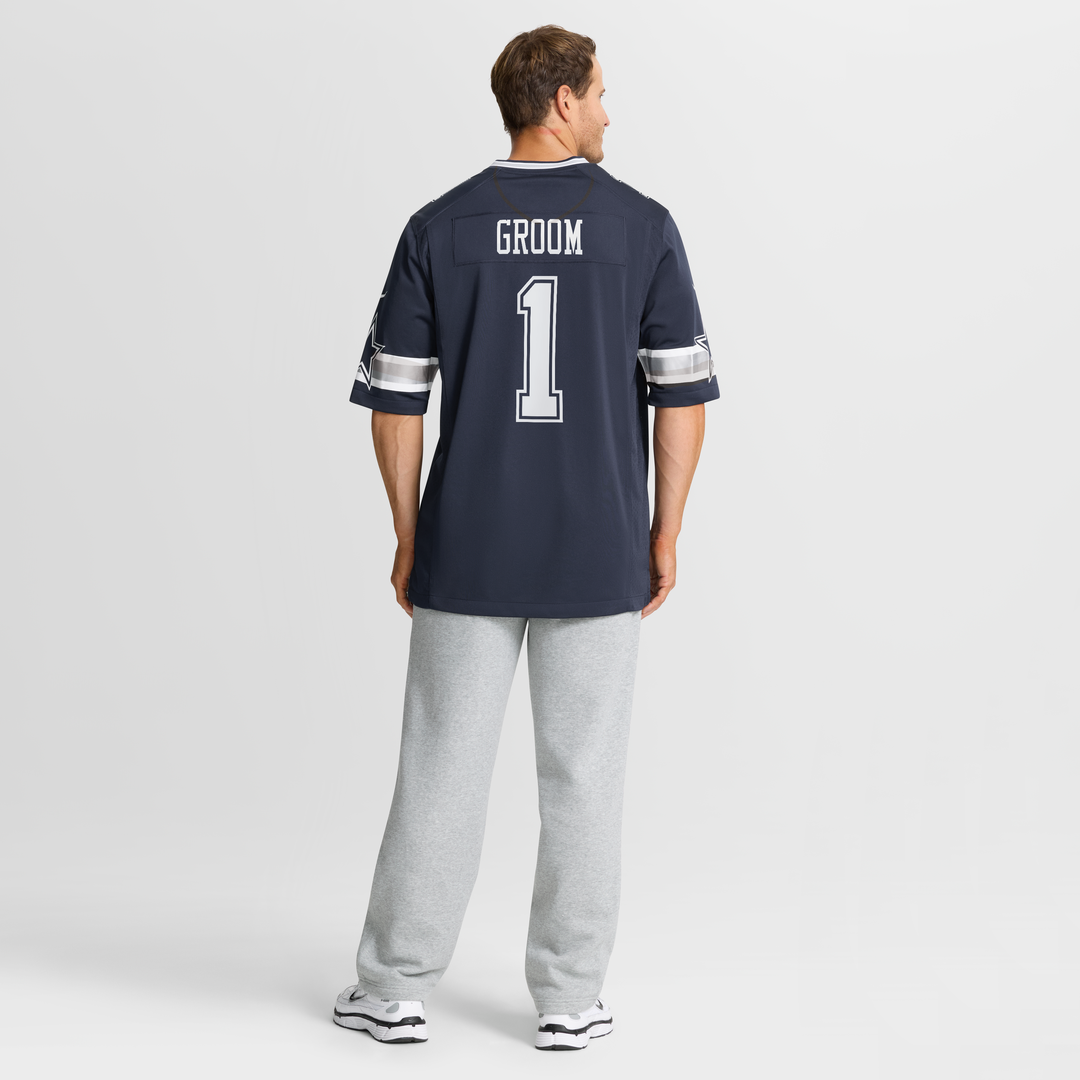Dallas Cowboys Number 1 Groom Nike Navy Game Jersey