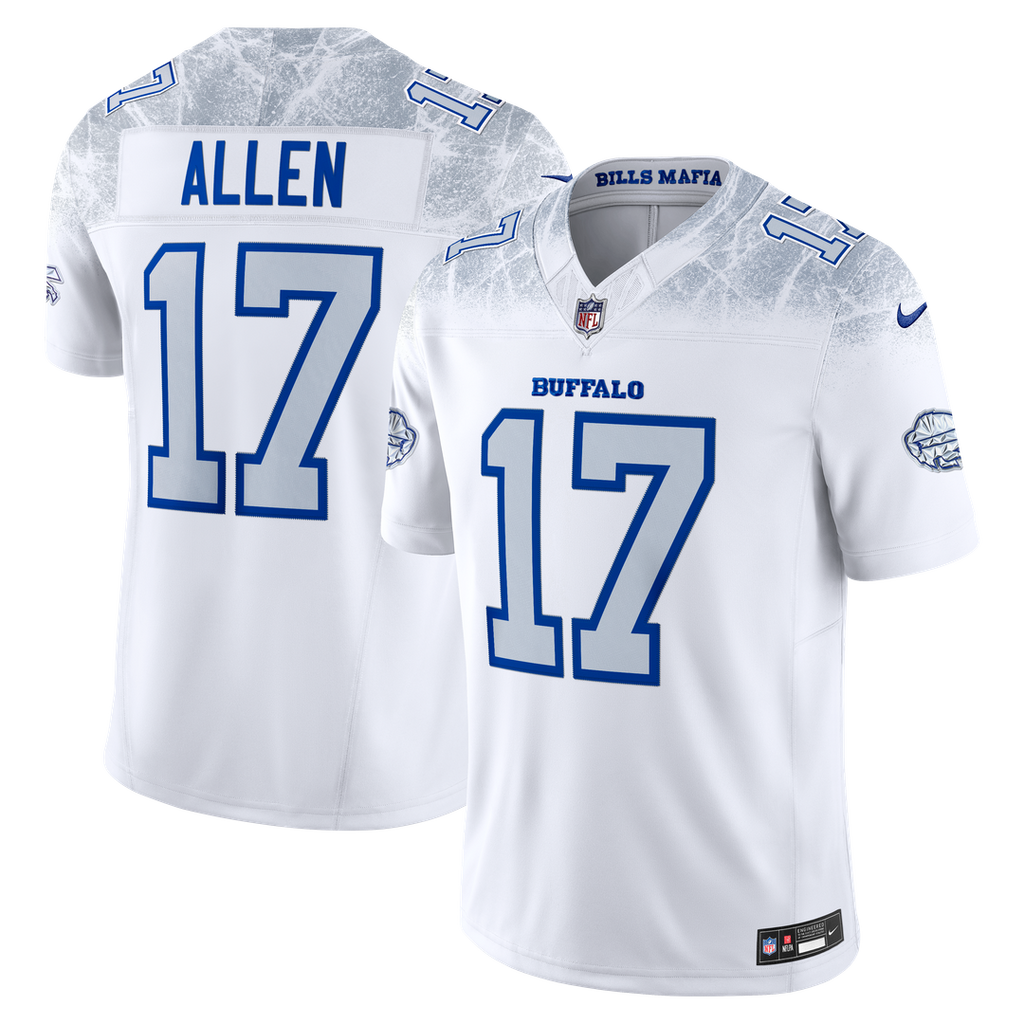 Buffalo Bills Josh Allen Nike White Rivalries Collection Stitched Limited Jersey