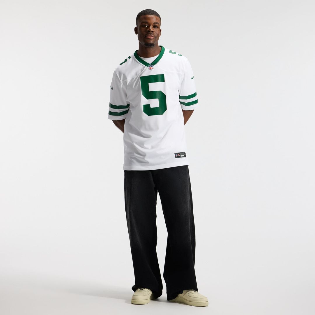 New York Jets Garrett Wilson Nike Legacy Green Game Jersey
