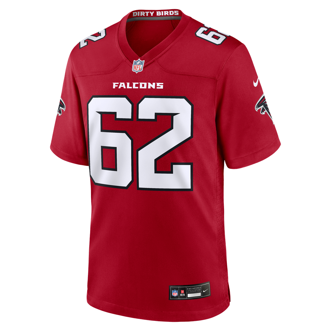 Atlanta Falcons Corey Levin Nike Red Team Game Jersey