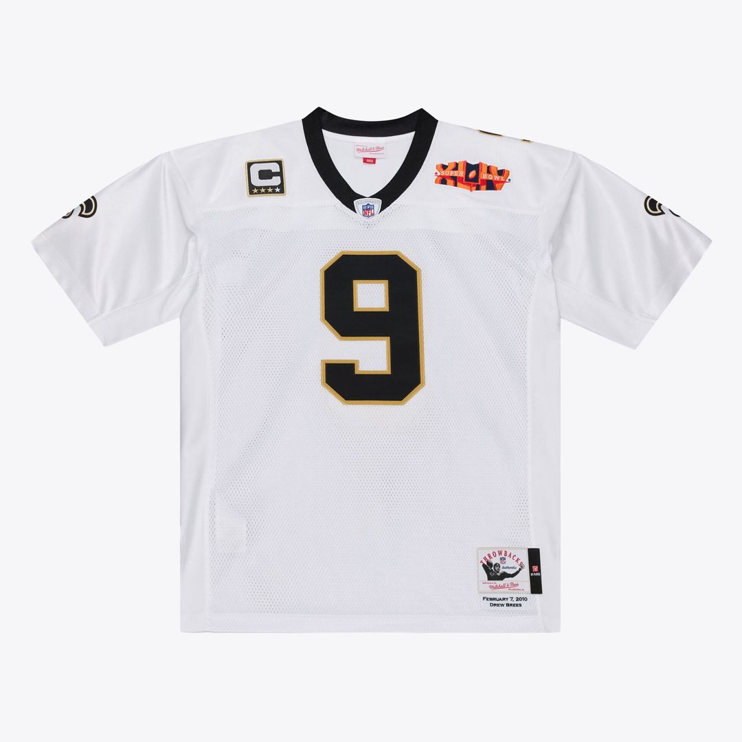 New Orleans Saints Drew Brees Mitchell & Ness White Super Bowl XLIV Authentic Jersey