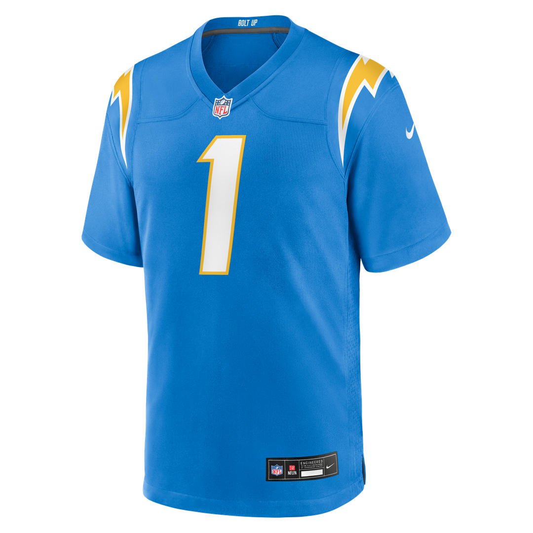 Los Angeles Chargers Number 1 Groom Nike Powder Blue Game Jersey