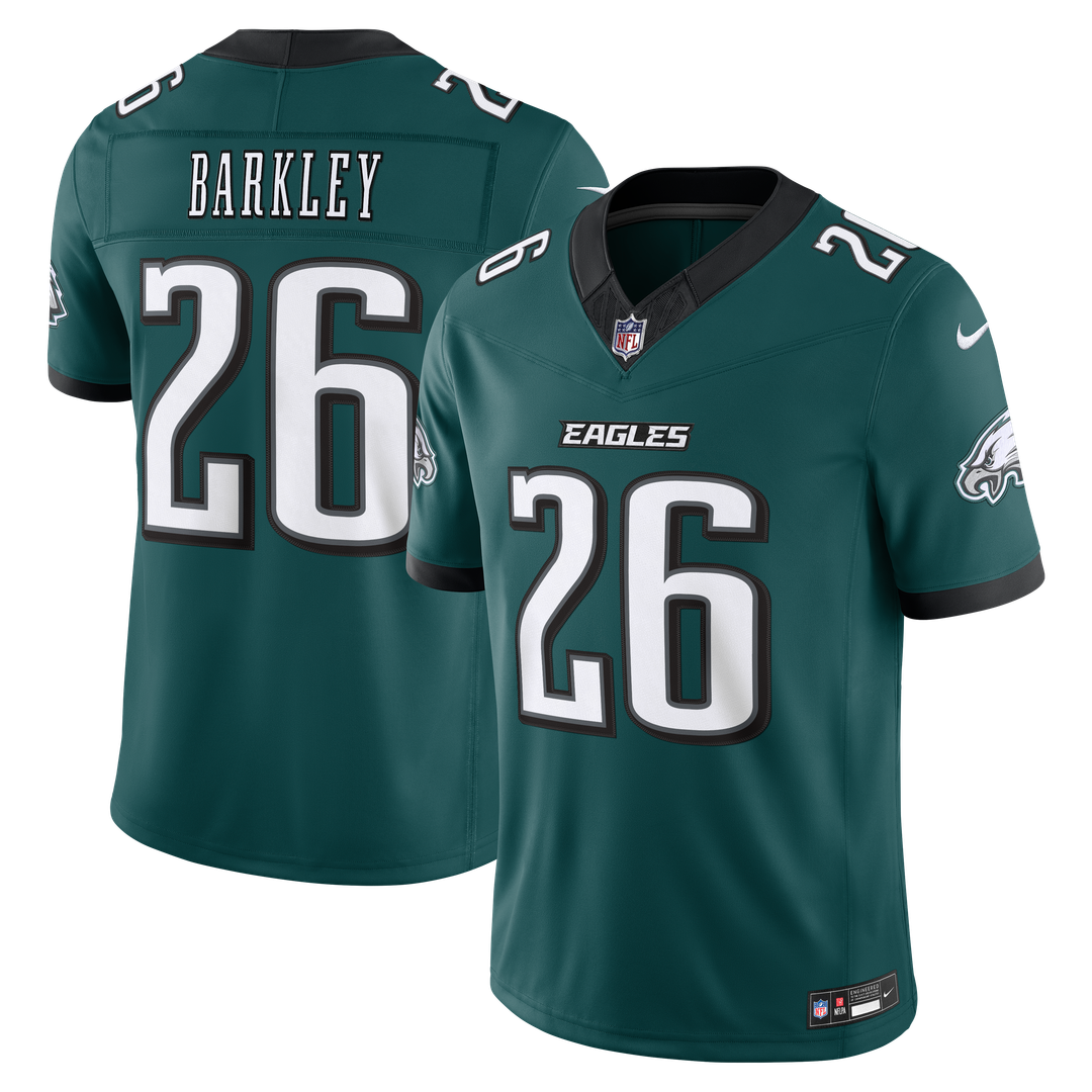 Philadelphia Eagles Saquon Barkley Nike White Vapor F.U.S.E. Stitched Limited Jersey