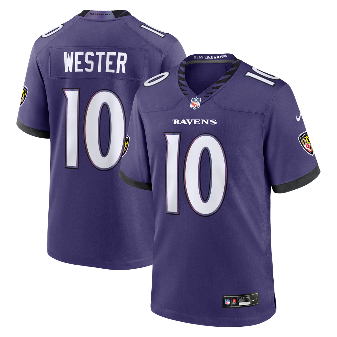 Baltimore Ravens LaJohntay Wester Nike Purple Team Game Jersey