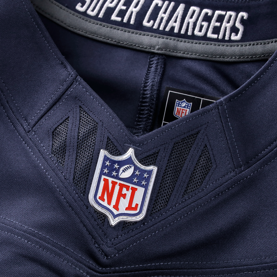 Los Angeles Chargers Ladd McConkey Nike Navy Alternate Super Chargers Vapor F.U.S.E. Stitched Limited Jersey