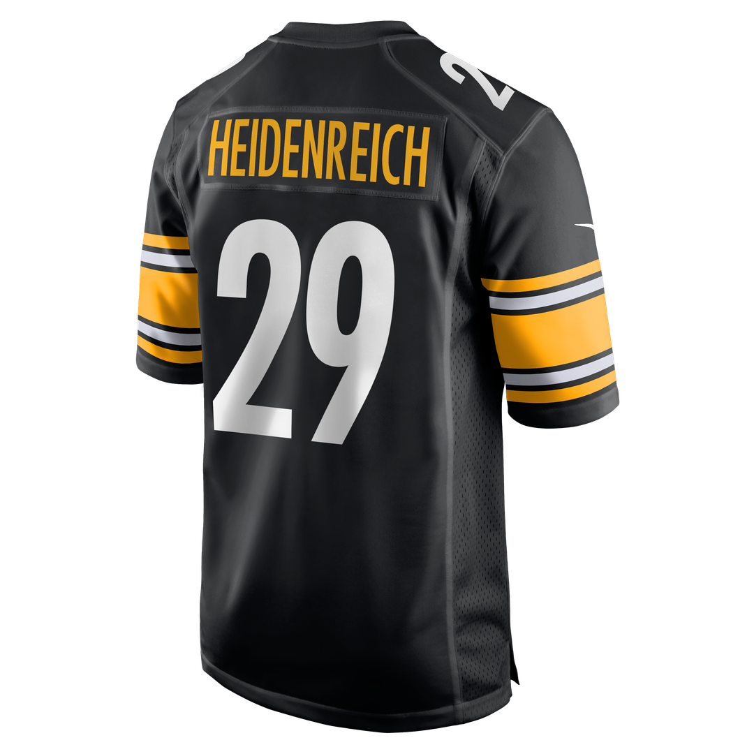 Pittsburgh Steelers Eli Heidenreich Nike Black Team Game Jersey