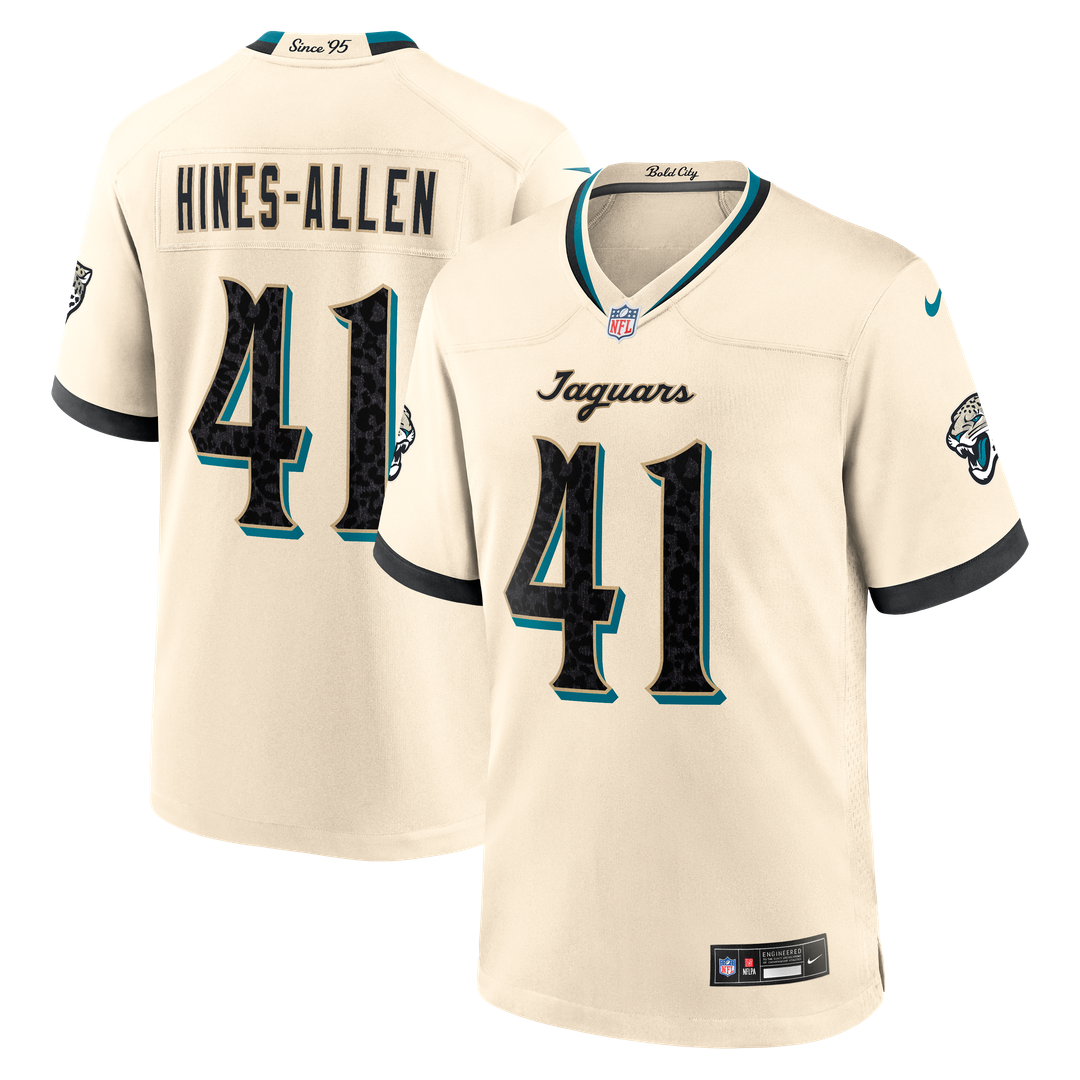 Jacksonville Jaguars Josh Hines-Allen Nike Natural 2026 Rivalries Collection Game Jersey