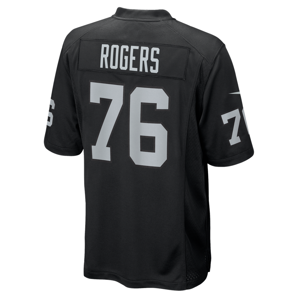 Las Vegas Raiders Caleb Rogers Nike Black Team Game Jersey