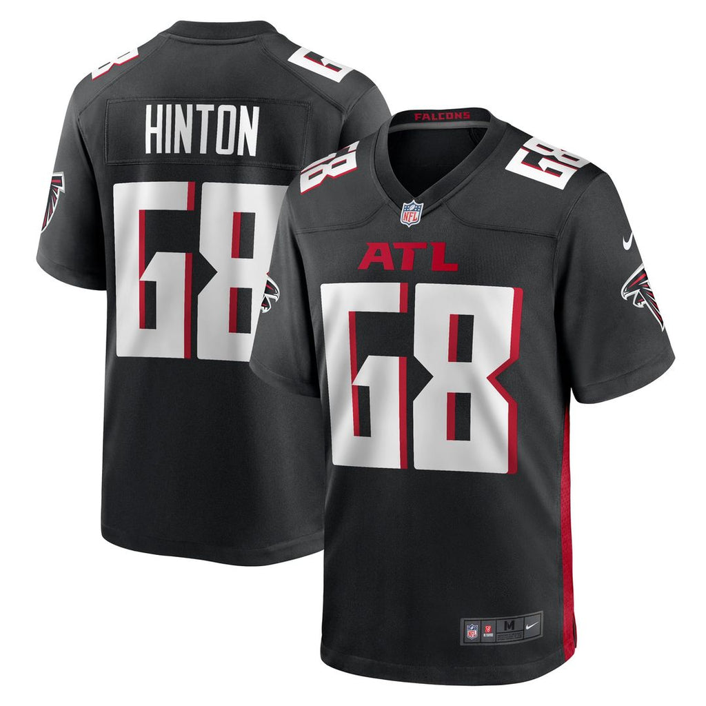 Atlanta Falcons Kyle Hinton Nike Black Team Game Jersey