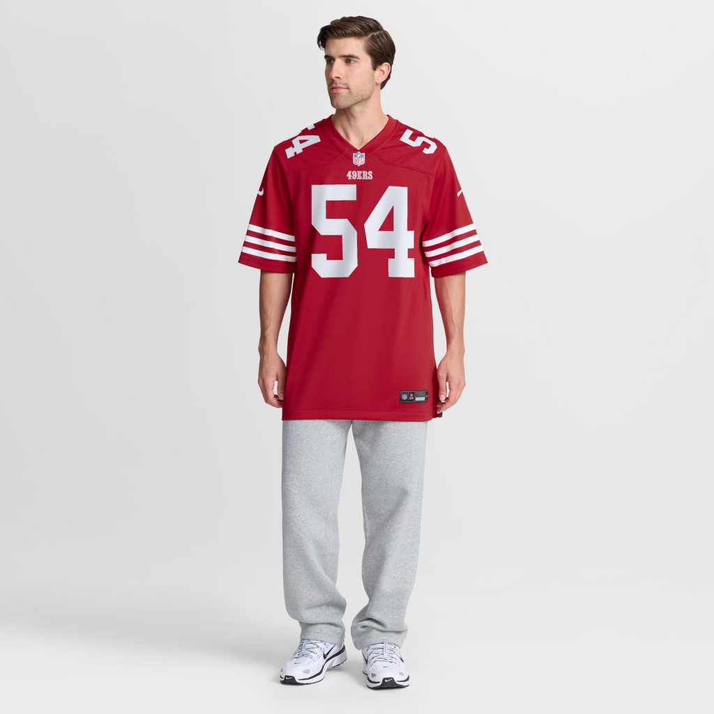 San Francisco 49ers Fred Warner Nike White Player Game Jersey