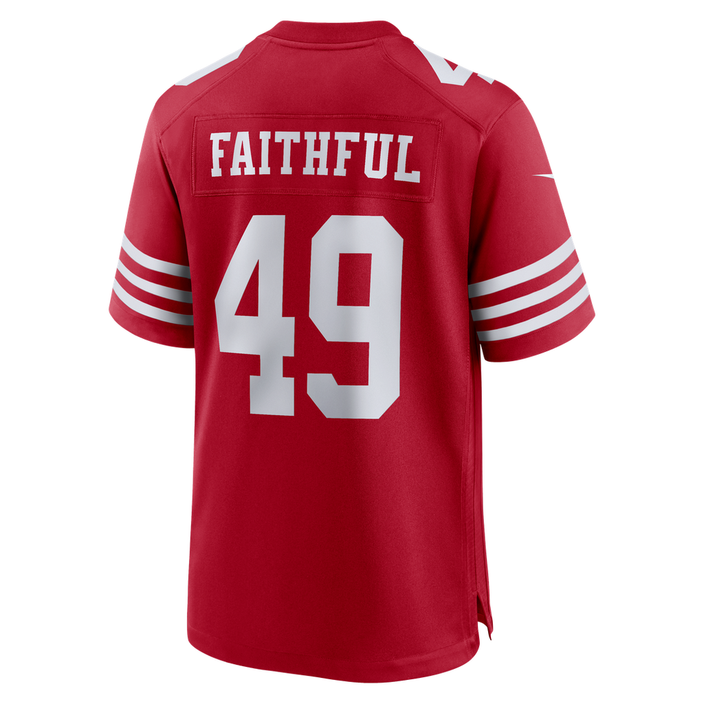 San Francisco 49ers The Faithful Nike White 80th Anniversary Game Jersey
