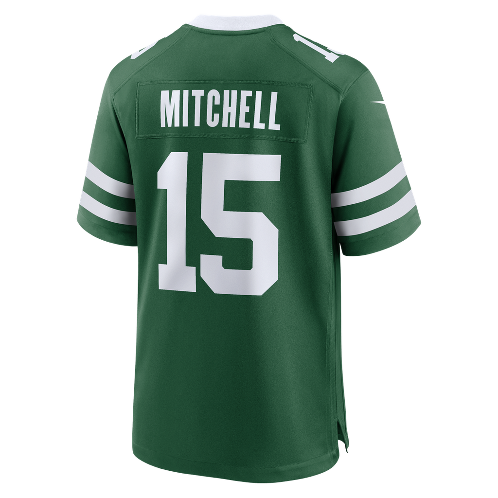 New York Jets Adonai Mitchell Nike Legacy Green Team Game Jersey