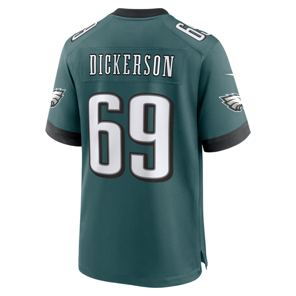Philadelphia Eagles Landon Dickerson Nike Midnight Green Team Game Jersey
