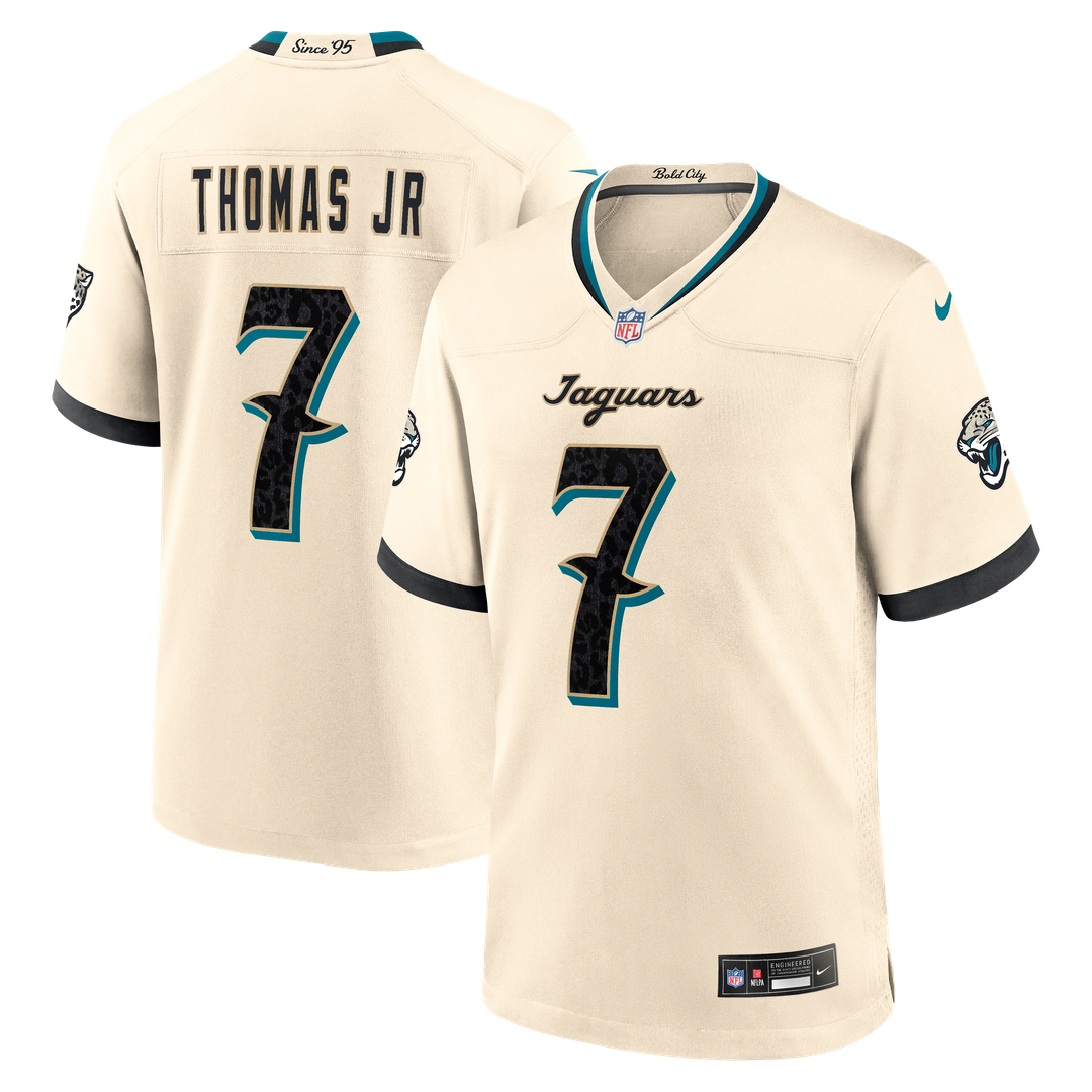 Jacksonville Jaguars Brian Thomas Jr. Nike Natural 2026 Rivalries Collection Game Jersey