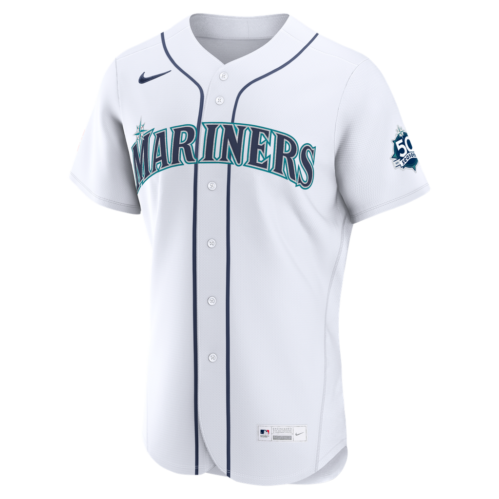 Seattle Mariners J.P. Crawford Nike White Home 50th Season Authentic Jersey