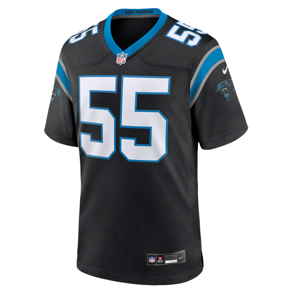 Carolina Panthers Maema Njongmeta Nike Black Team Game Jersey