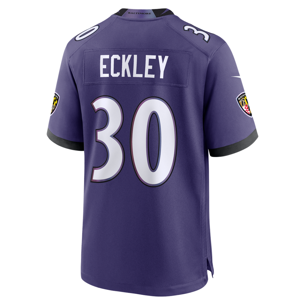 Baltimore Ravens Ryan Eckley Nike Purple Team Game Jersey