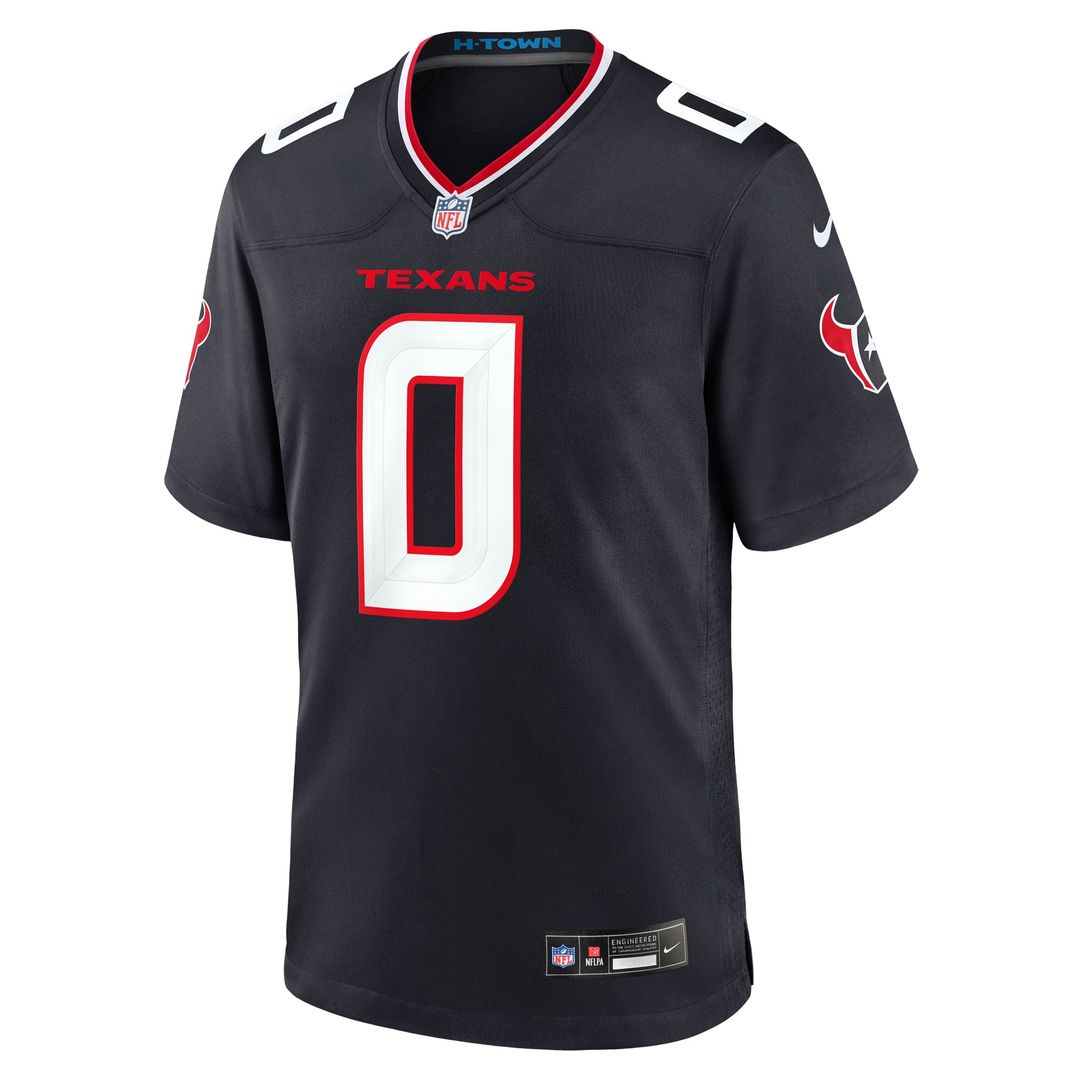 Houston Texans Azeez Al-Shaair Nike Navy Team Game Jersey