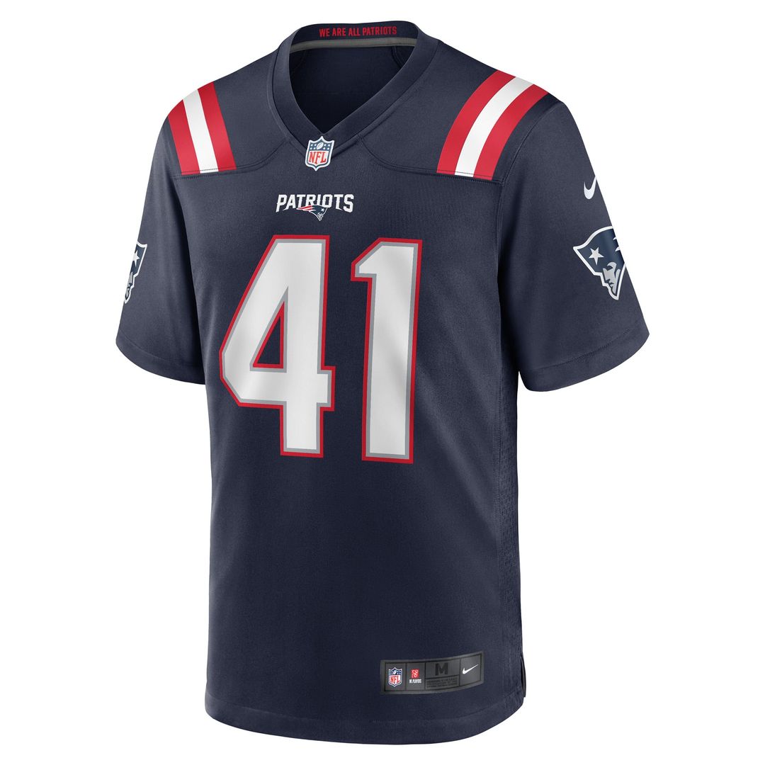 New England Patriots Brenden Schooler Nike Navy Game Player Jersey