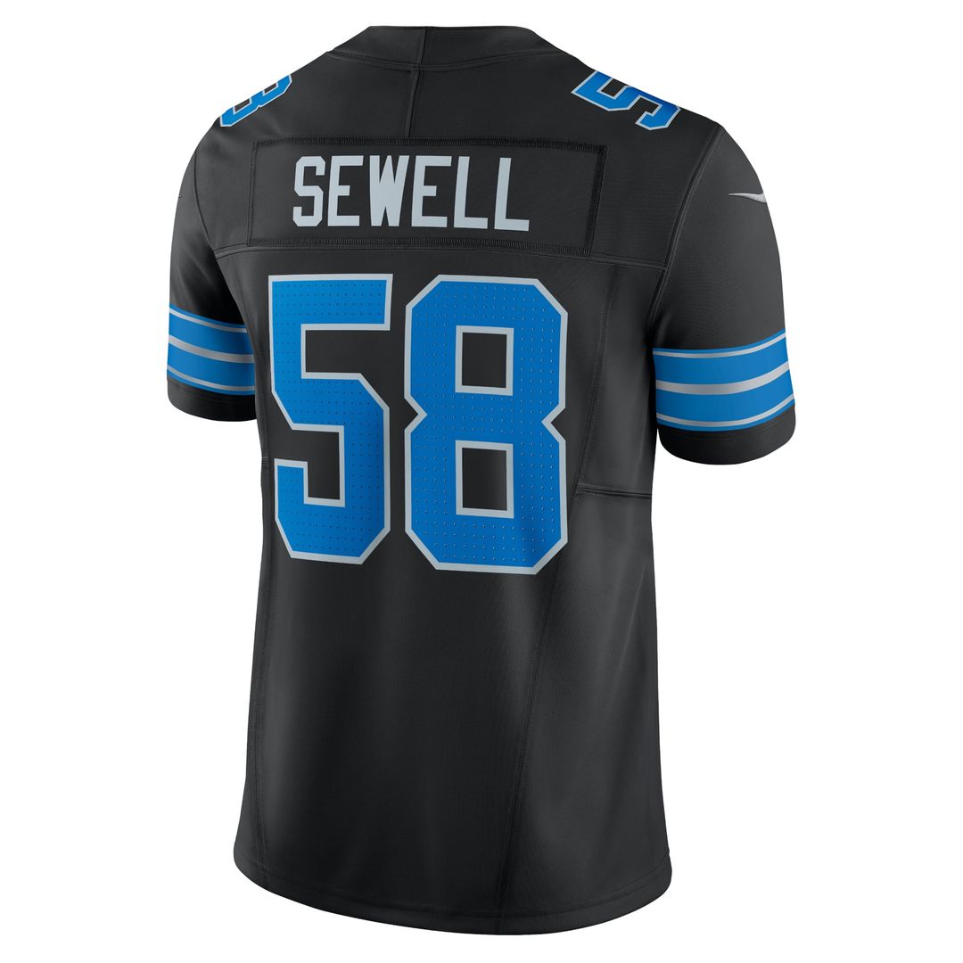 Detroit Lions Penei Sewell Nike Black Vapor F.U.S.E. Alternate Limited Jersey
