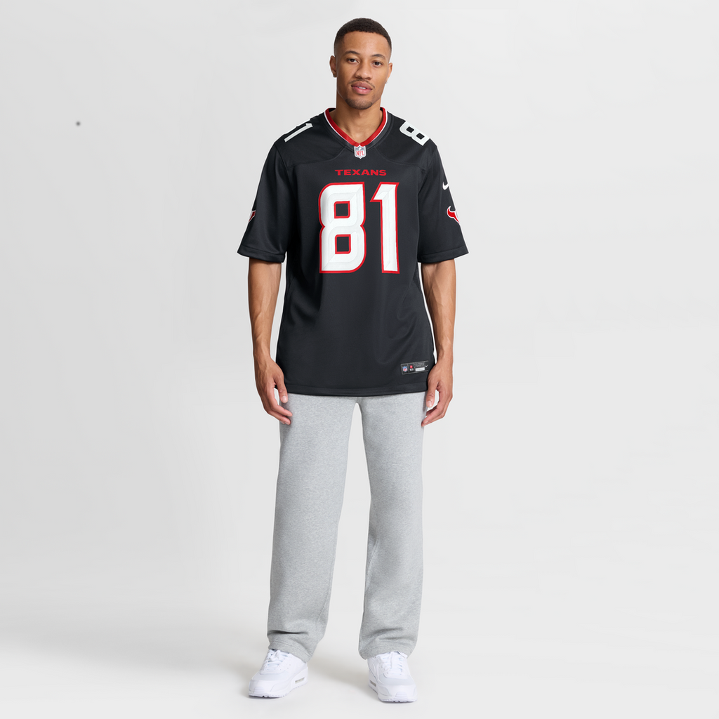 Houston Texans Jayden Higgins Nike Navy Game Jersey