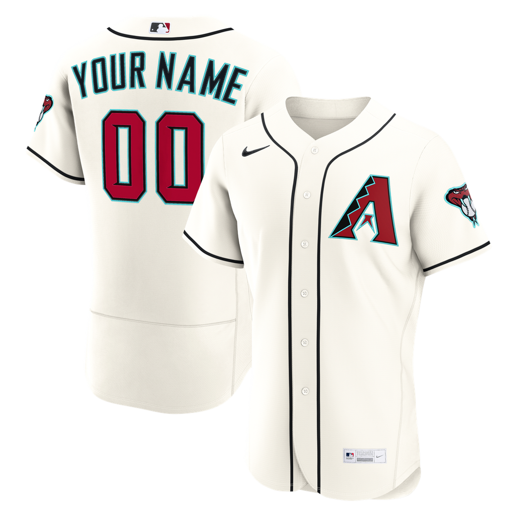 Arizona Diamondbacks Nike Cream Home Authentic Custom Jersey