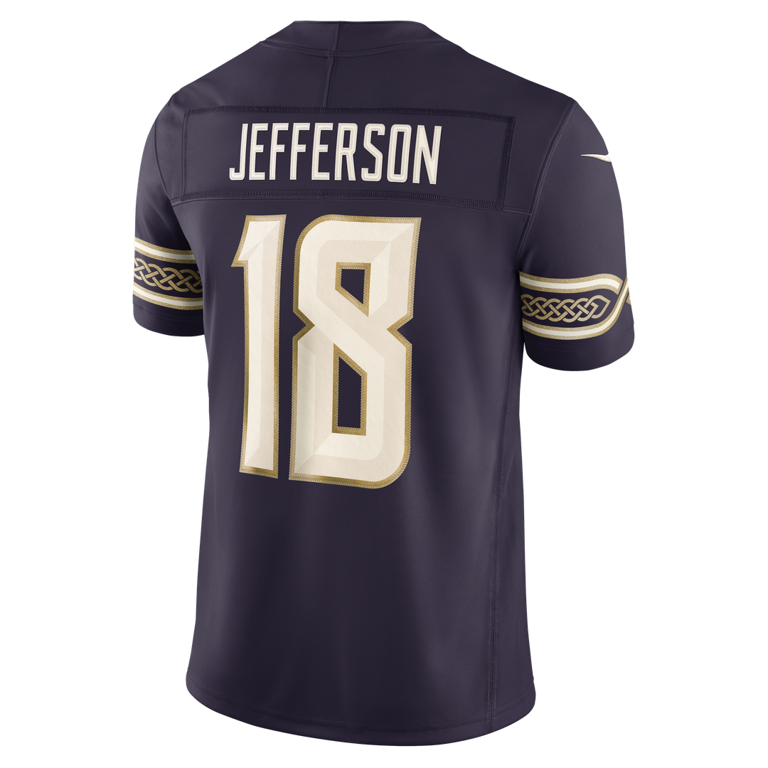 Minnesota Vikings Justin Jefferson Nike Purple 2026 Rivalries Collection Stitched Limited Jersey