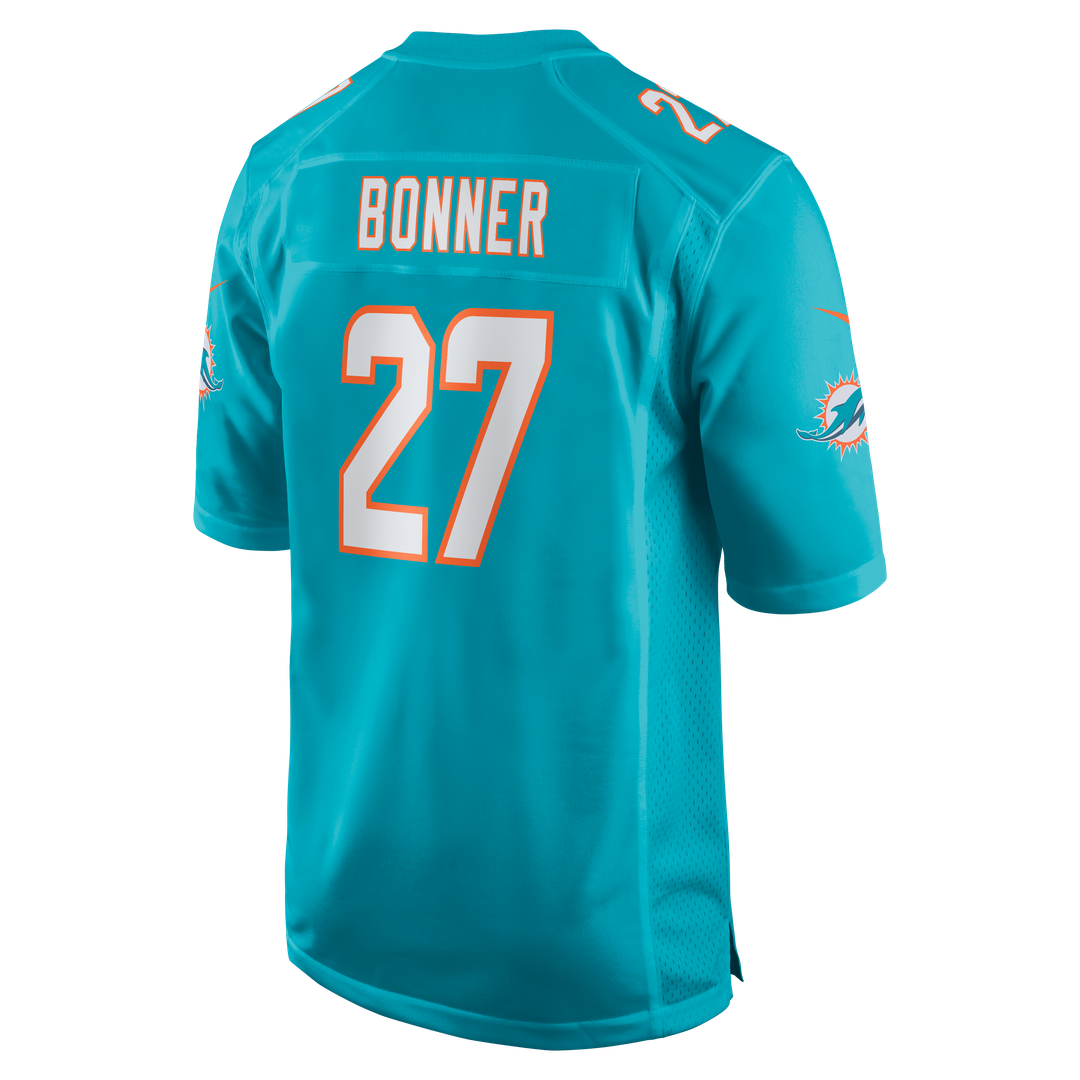 Miami Dolphins Ethan Bonner Nike Aqua Game Jersey
