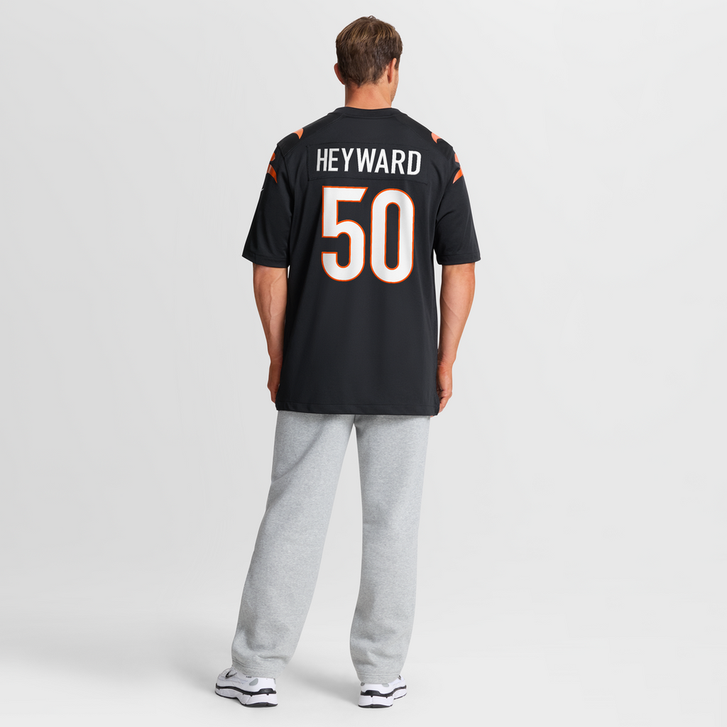 Cincinnati Bengals Shaka Heyward Nike Black Team Game Jersey