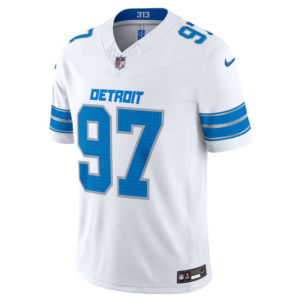 Detroit Lions Aidan Hutchinson Nike Blue Team Vapor F.U.S.E. Stitched Limited Jersey