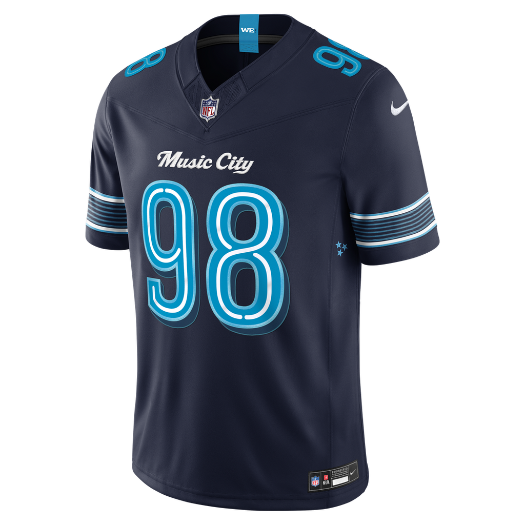 Tennessee Titans Jeffery Simmons Nike Navy 2026 Rivalries Collection Stitched Limited Jersey