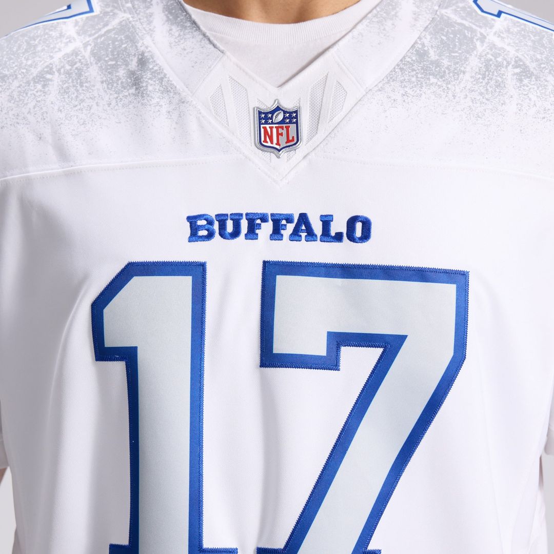 Buffalo Bills Josh Allen Nike White Rivalries Collection Stitched Limited Jersey