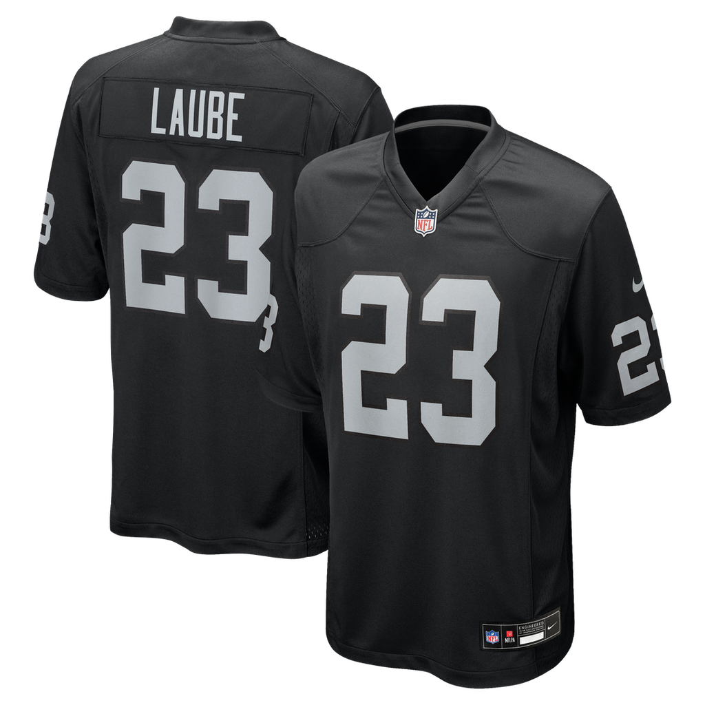 Las Vegas Raiders Dylan Laube Nike Black Team Game Jersey