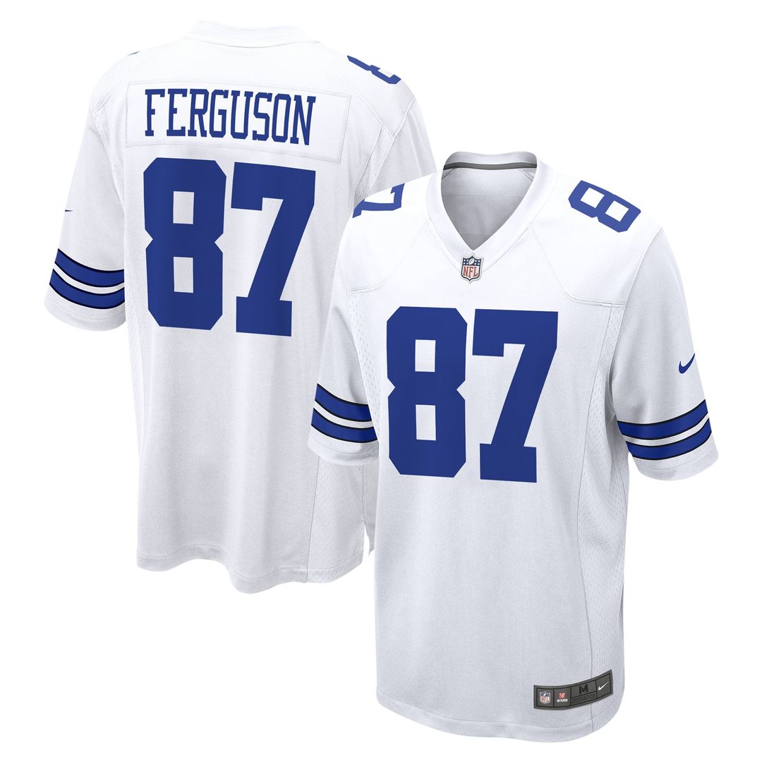 Dallas Cowboys Jake Ferguson Nike Navy Team Game Jersey