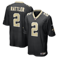 New Orleans Saints Spencer Rattler Nike Black Team Game Jersey