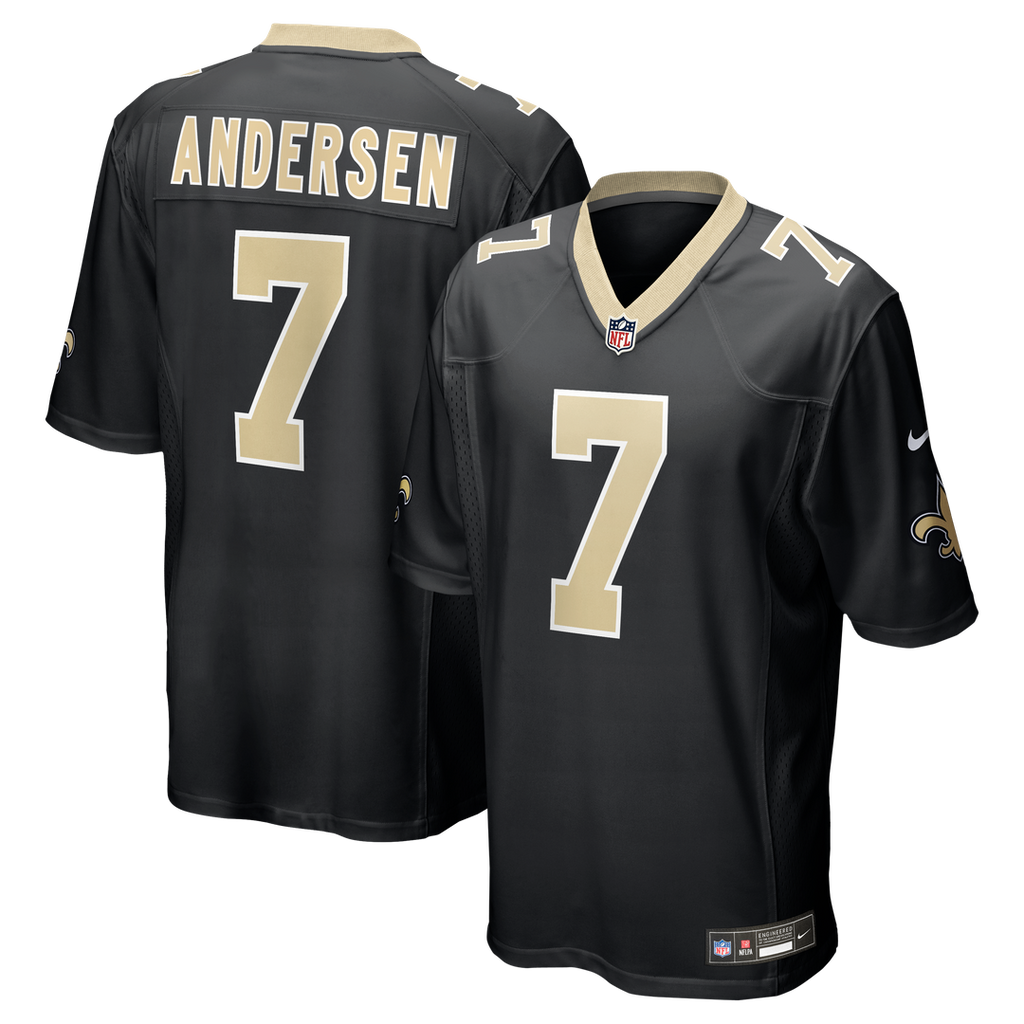 New Orleans Saints Morten Andersen Nike Black Game Retired Player Jersey