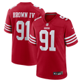 San Francisco 49ers Earnest Brown IV Nike Scarlet Team Game Jersey