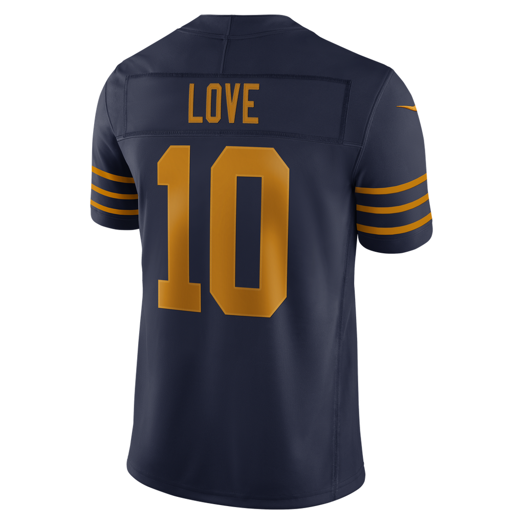 Green Bay Packers Jordan Love Nike Navy Alternate Vapor F.U.S.E. Stitched Limited Jersey