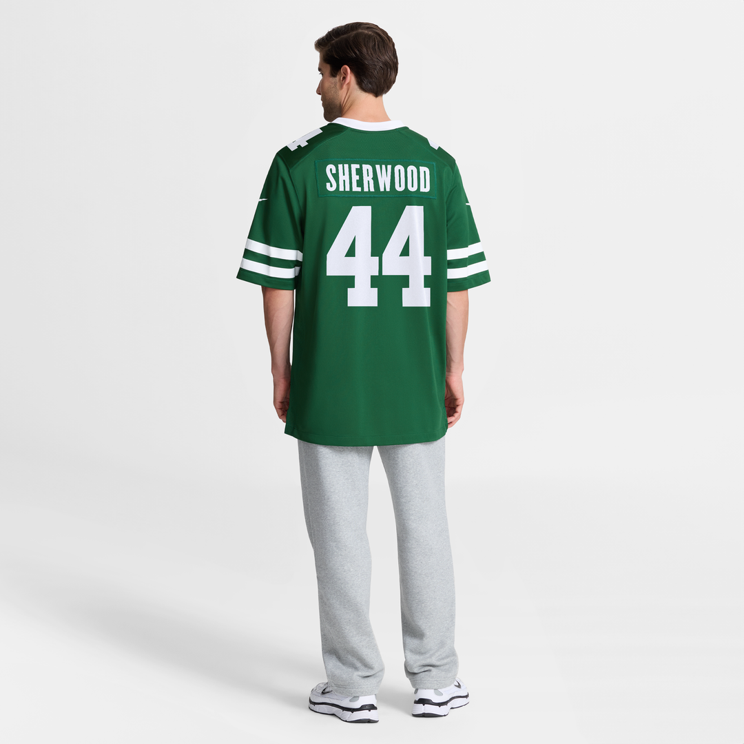 New York Jets Jamien Sherwood Nike Legacy Green Team Game Jersey