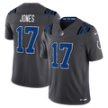 Indianapolis Colts Daniel Jones Nike Anthracite 2026 Rivalries Collection Stitched Limited Jersey