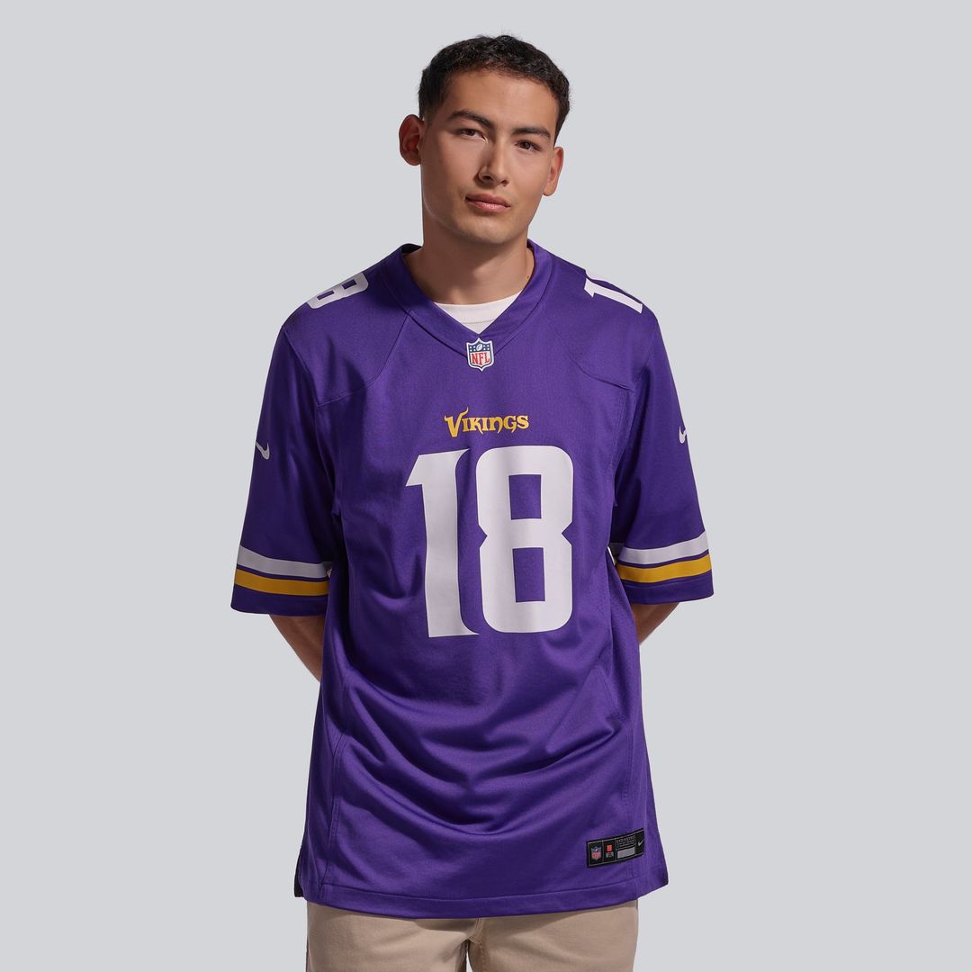 Minnesota Vikings Justin Jefferson Nike White Game Player Jersey