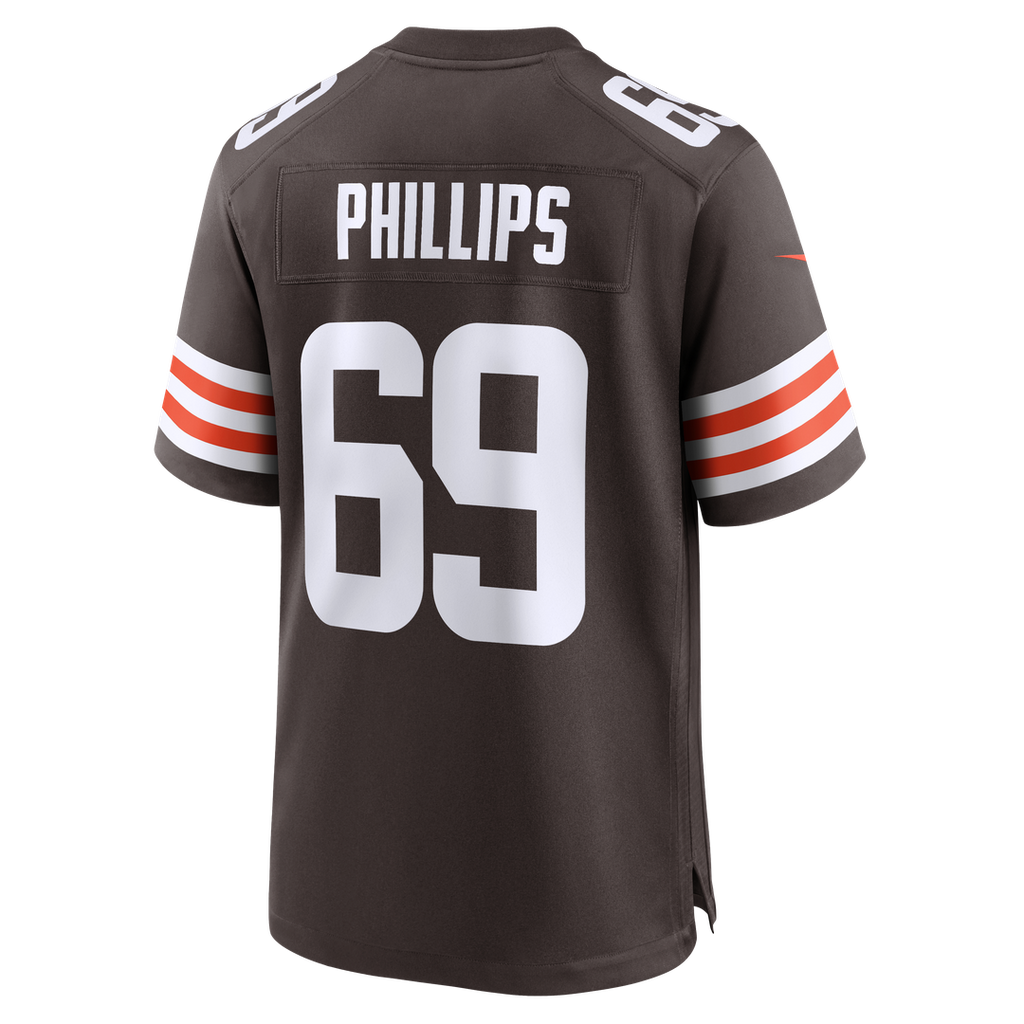 Cleveland Browns Tyre Phillips Nike Brown Team Game Jersey