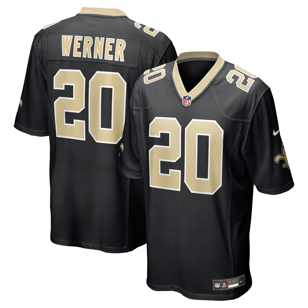 New Orleans Saints Pete Werner Nike Black Game Jersey